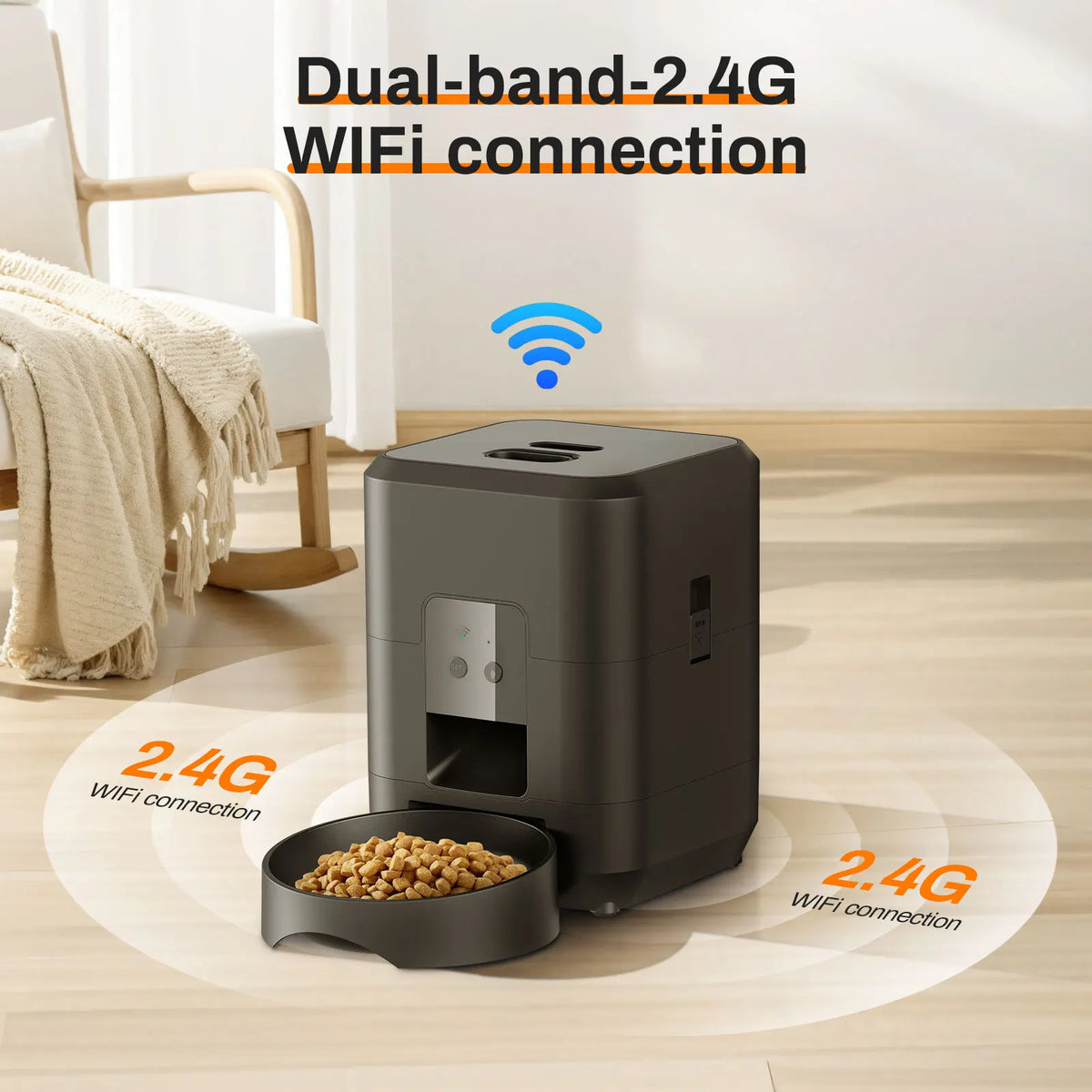 Distributeur automatique intelligent pour animaux de compagnie avec minuterie