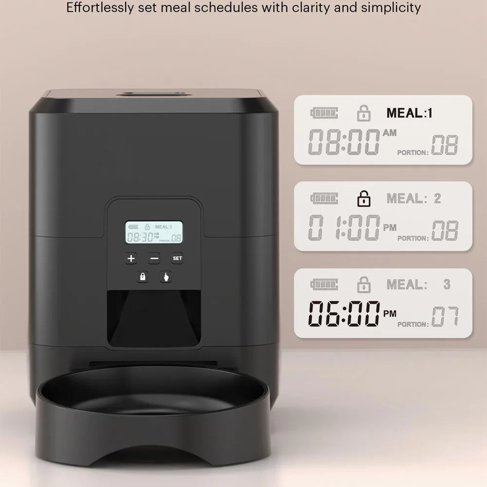 Distributeur automatique intelligent pour animaux de compagnie avec minuterie