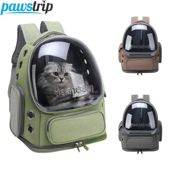 Sac à dos de transport transparent pour chat
