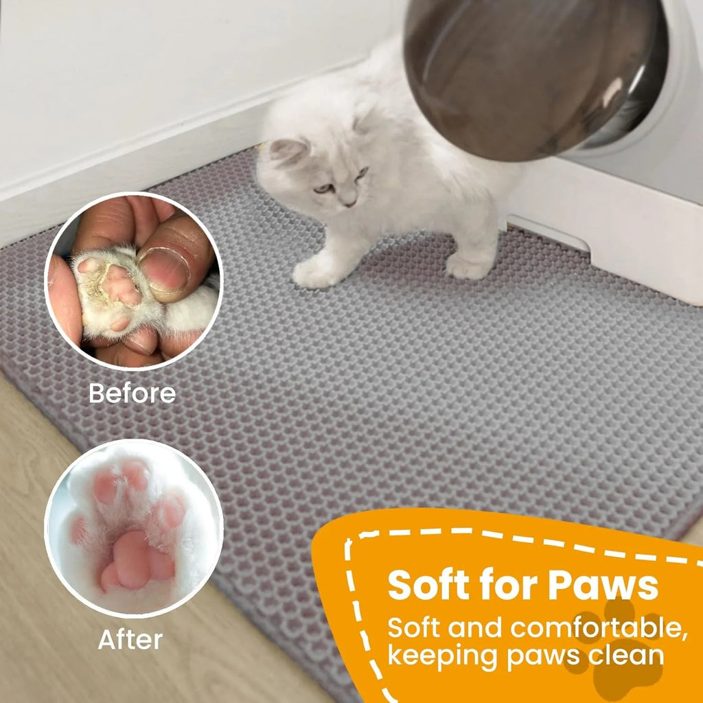 Tapis de récupération de litière pour chat à double couche