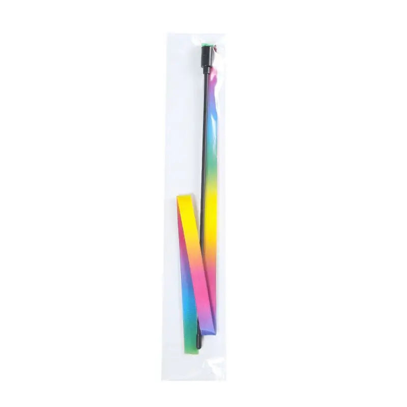 Baguette plume arc-en-ciel pour chat