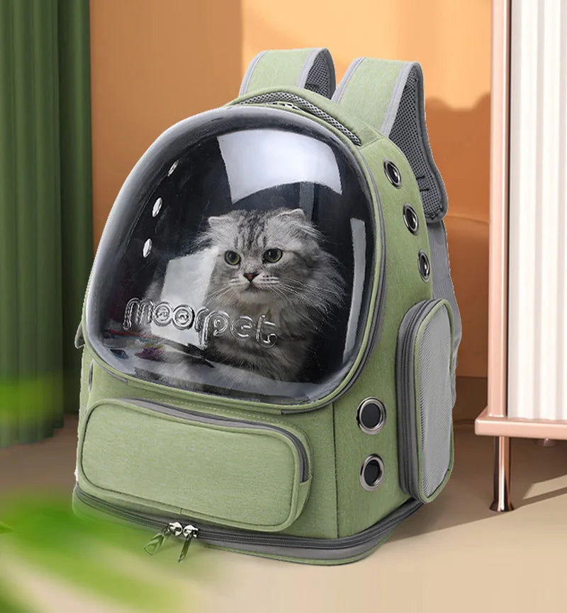 Sac à dos de transport transparent pour chat
