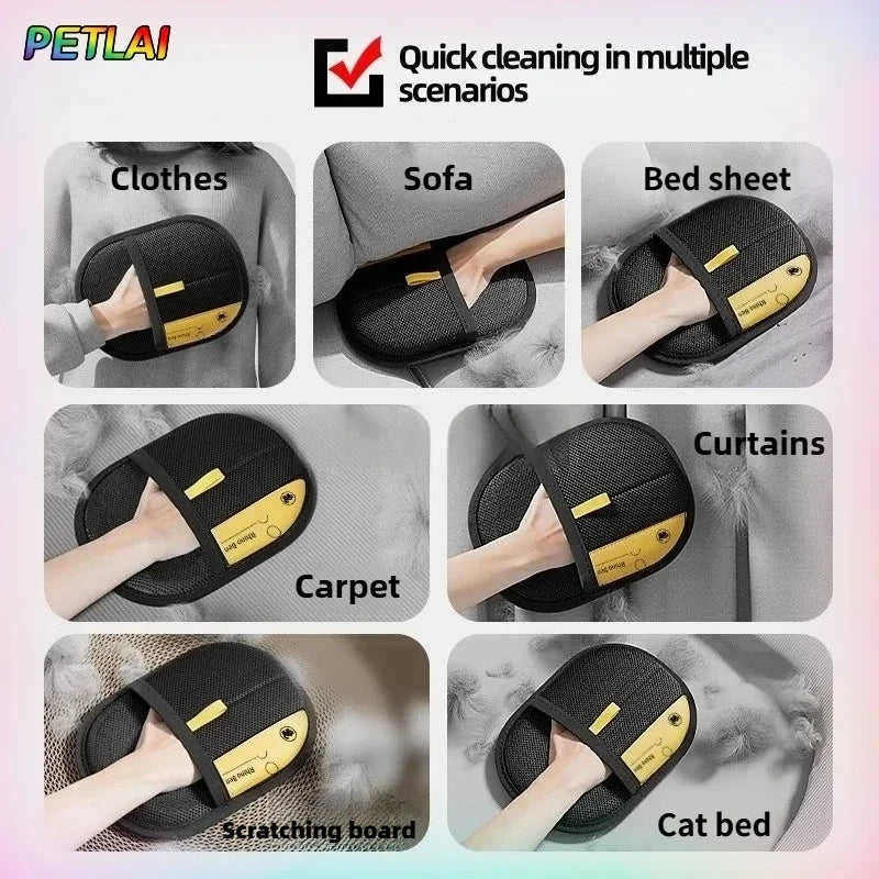 Gant de toilettage réutilisable pour enlever les poils d'animaux