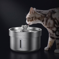 Fontaine à eau automatique en acier inoxydable pour animaux de compagnie, 2 L