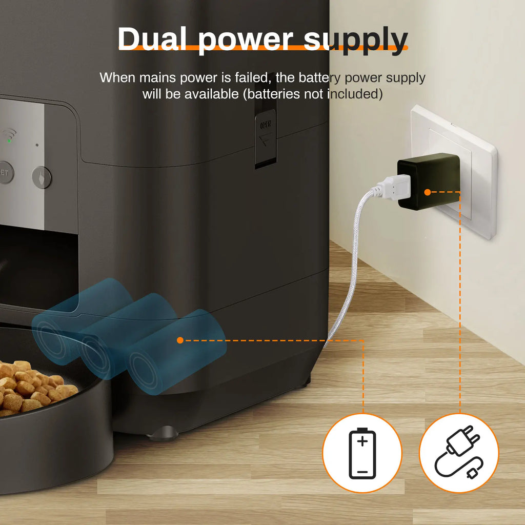 Distributeur automatique intelligent pour animaux de compagnie avec minuterie