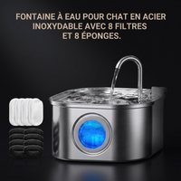 La Source — Fontaine à eau en acier inoxydable pour chats