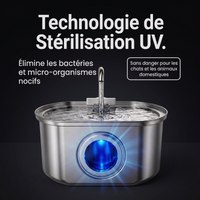 La Source — Fontaine à eau en acier inoxydable pour chats