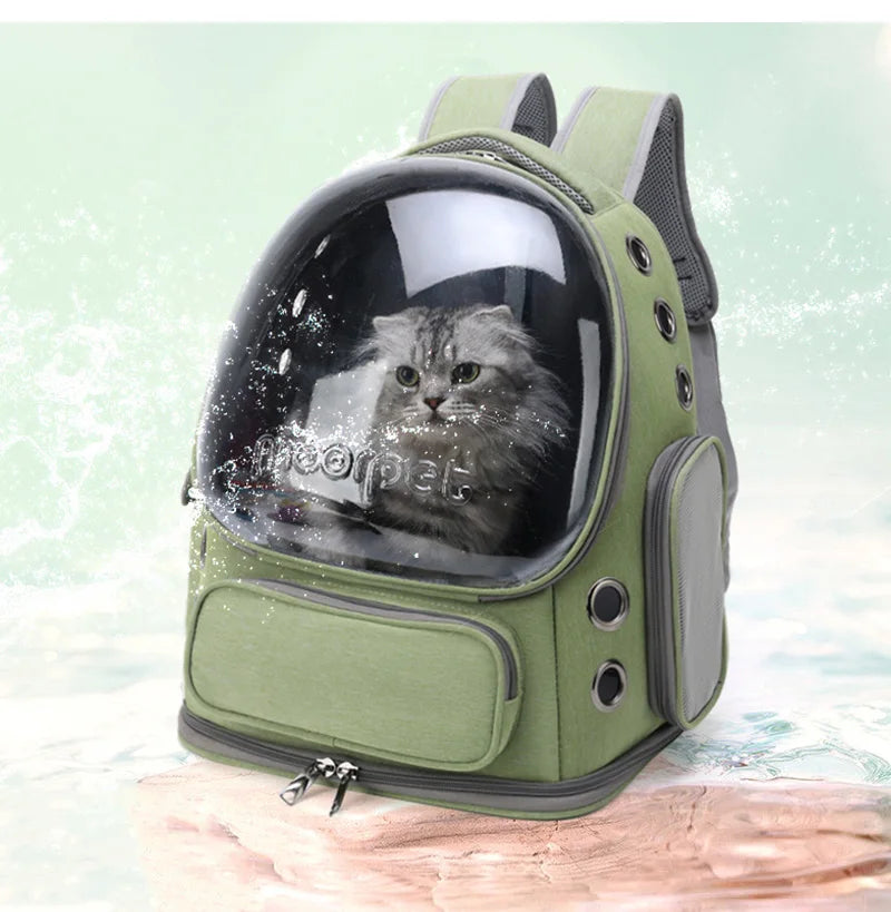 Sac à dos de transport transparent pour chat