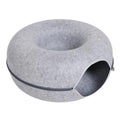 Lit pour chat en forme de donut avec tunnel interactif